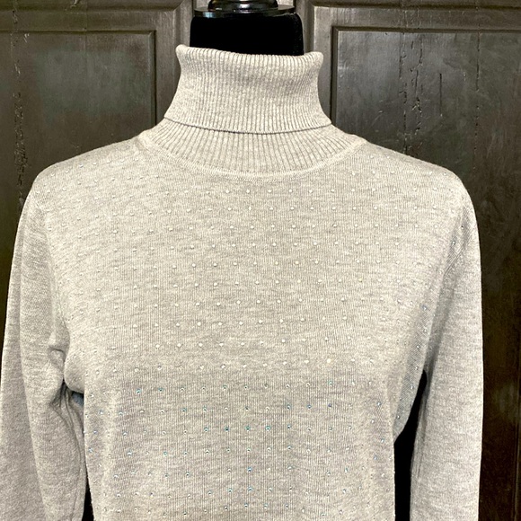 Questions gray sparkling OS turtleneck - Size Large - Picture 4 of 10